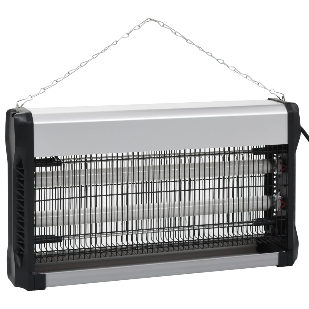 VidaXL Vliegendoder 30 W aluminium zwart