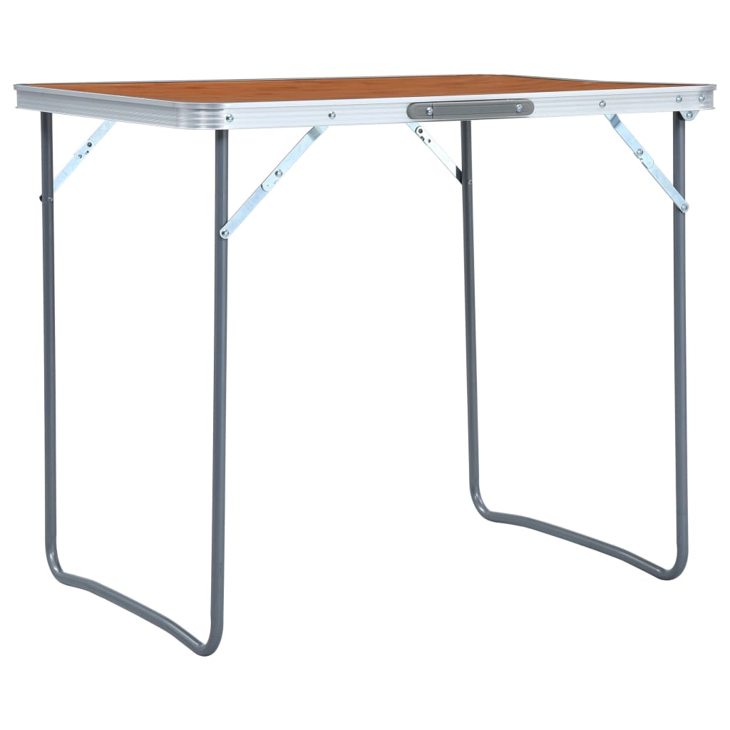 VIDAXL CAMPING TABLE CRUPPIBILE CON FRAMA METALE 80X60 CM