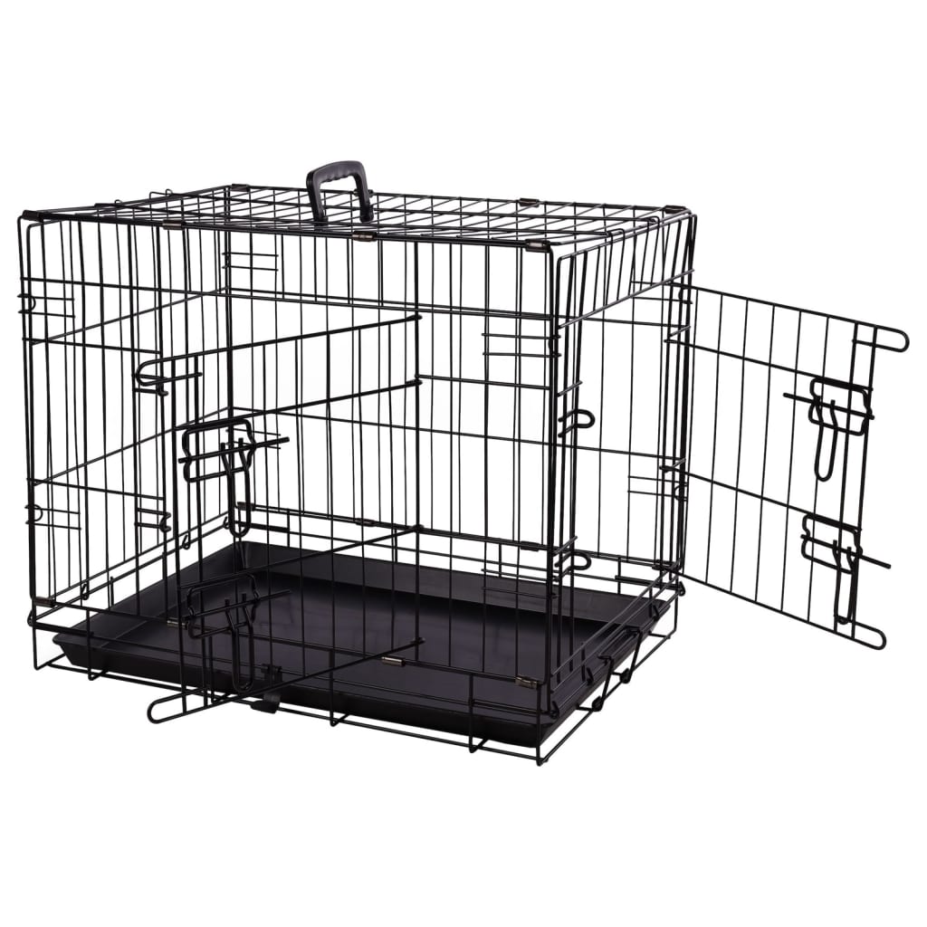 Flamingo Flamingo Wire Gage Mezo con porta scorrevole S 43x61x50 cm Nero