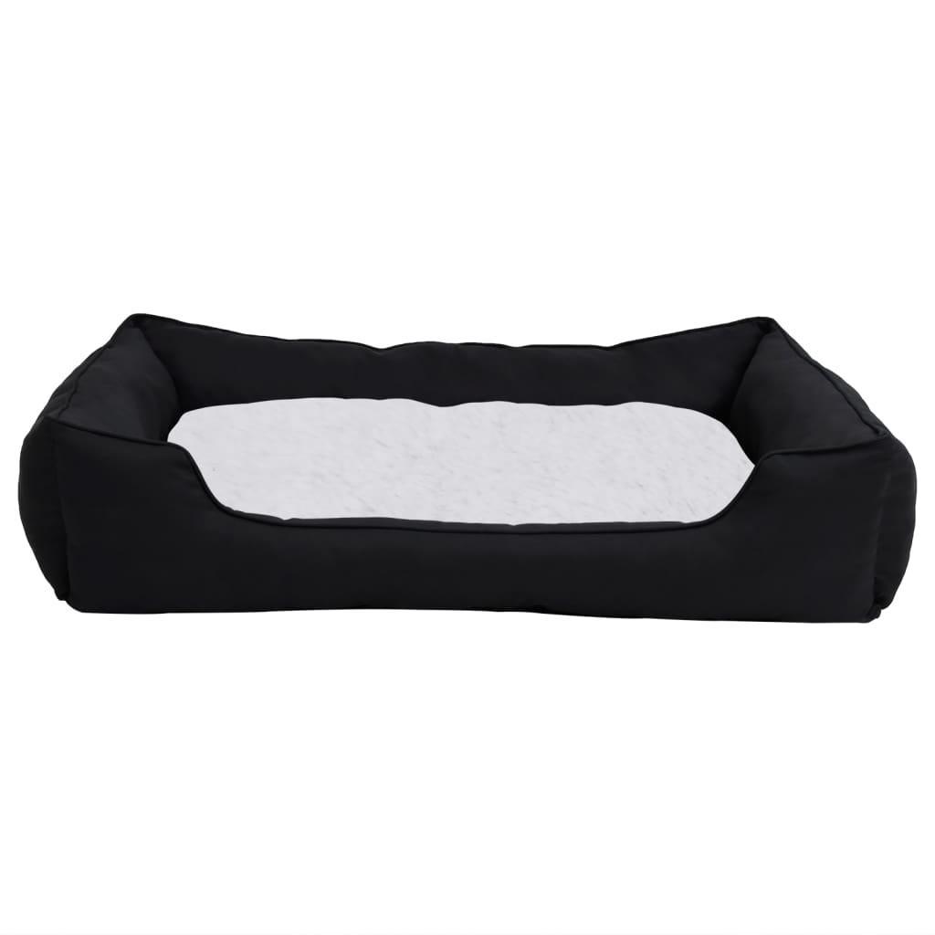 Vidaxl Cesta de perros Lino Mira 85.5x70x23 cm Vellocador en blanco y negro