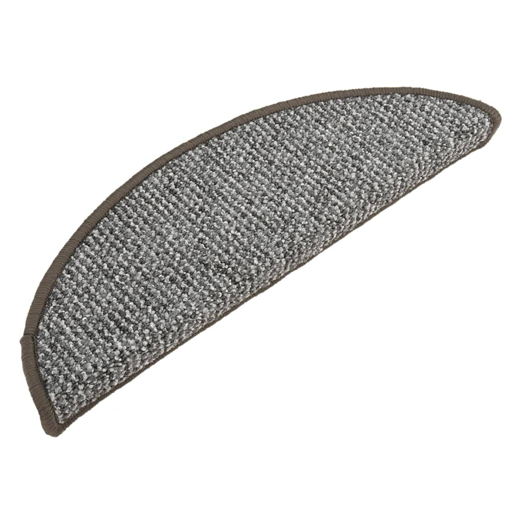 Esteras de escalera de Vidaxl 15 st 65x21x4 cm gris