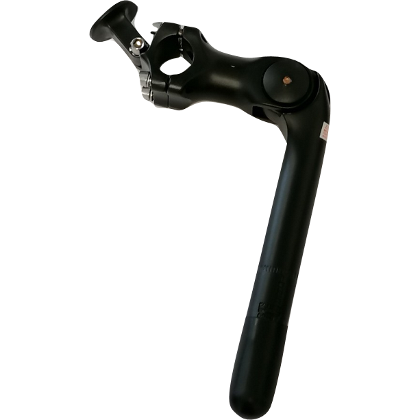 Kalloy STEM ajustable 25.4 225 mm Matt Black con soporte