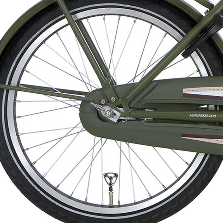 Rueda trasera Alpina 20 Retire J20 Mat Spk de zinc negro