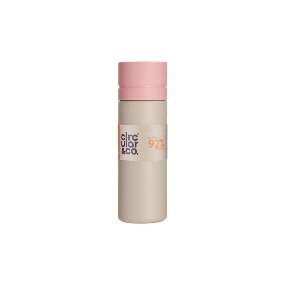 Circular Co. Bottiglia circolare da 600 ml di crema rosa