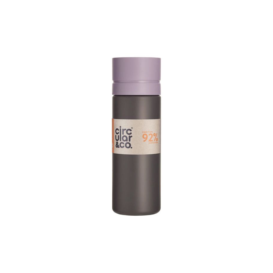 Circular Co. Bottiglia circolare 600 ml di viola nero