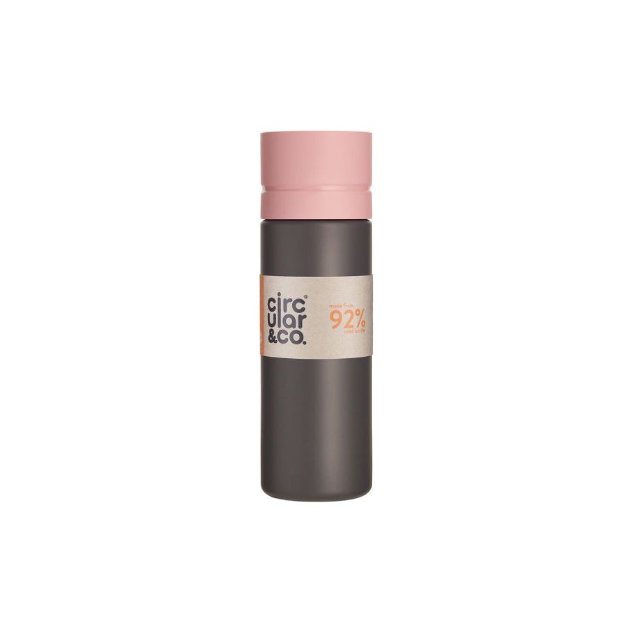 Circular Co. Bottiglia d'acqua circolare 600 ml di rosa nero
