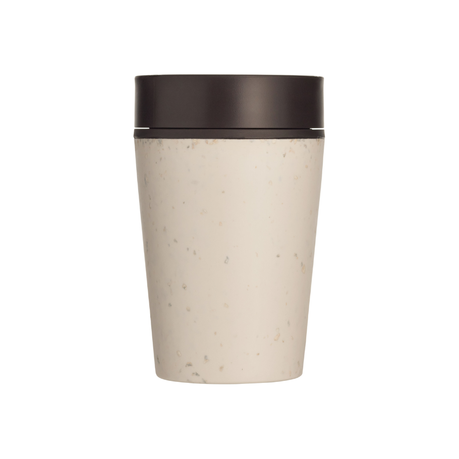 Circular Co. Taza de café circular copa 227 ml de crema negra