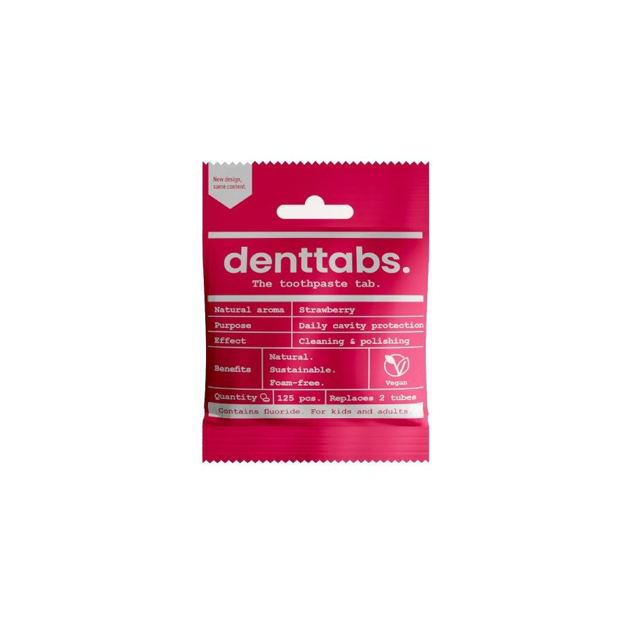 Compresse di dentifricio dentaria con fragola fluoro