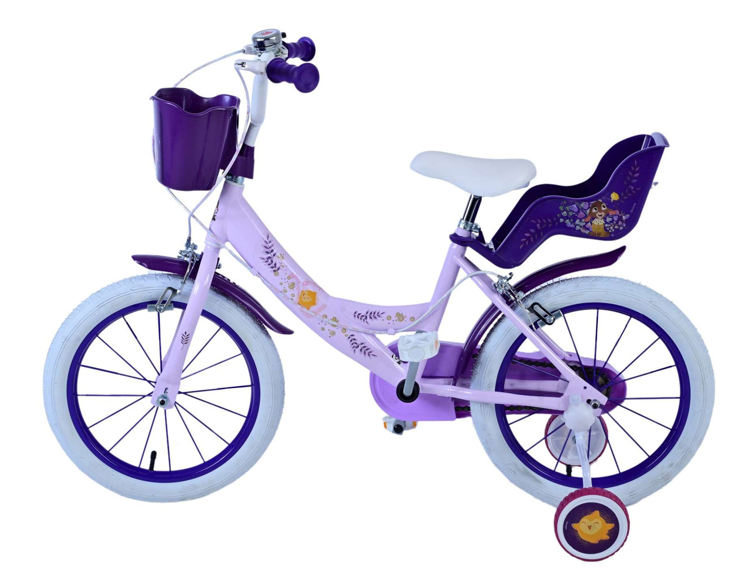 Wish Wish Kinderfiets Meisjes 16 inch Paars Twee handremmen