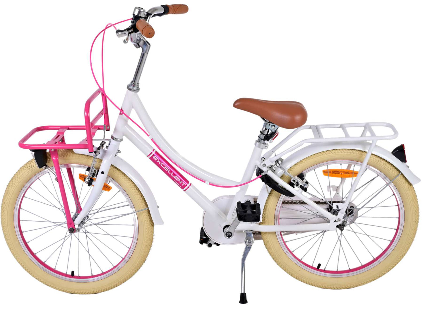 Vlatare Eccellente bicicletta per bambini - Girls - 20 pollici - Bianco - Freni a due mani