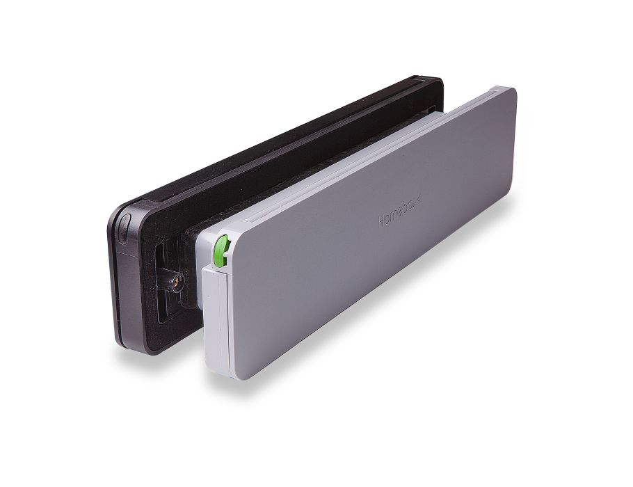 HomeBox Beticbox Buitenklap Black (Ral9005) Binnenklep Light Grey (RAL7047)