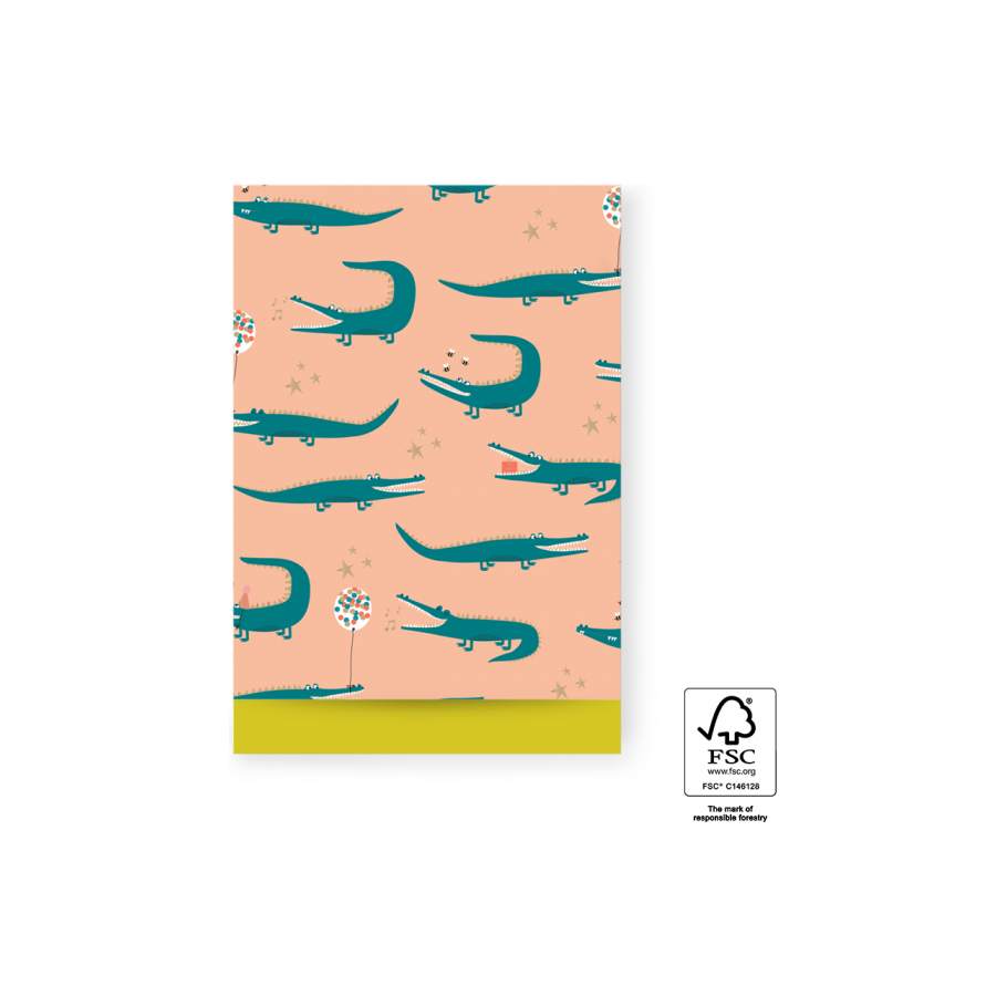 Casa dei prodotti per sacchetti regalo Crocodile Yellow 17x25cm 200st