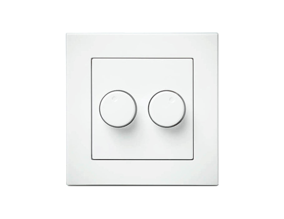 Ion Industries Duo Dimmer Dammer Cover Plate Bianco