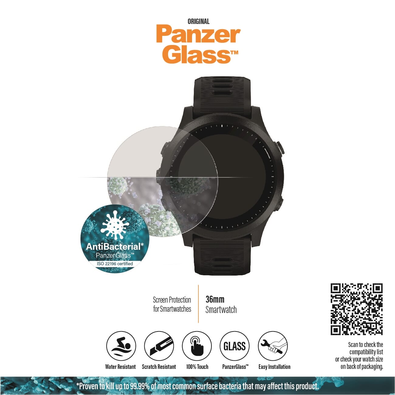 Panzerglass smartwatch 36mm schermo protettore