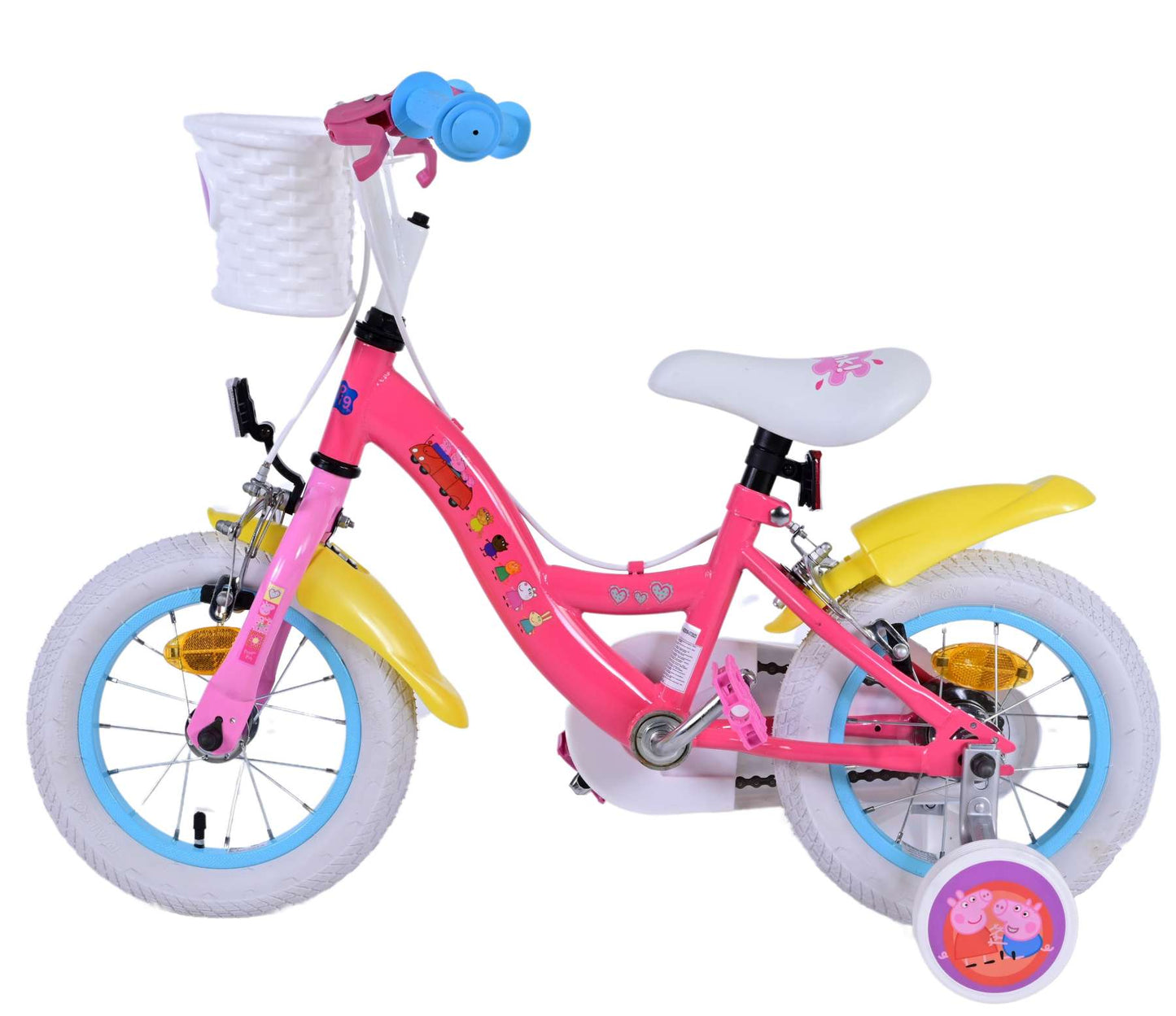 Peppa Pig Bike para bicicletas para niños de 12 pulgadas rosa dos frenos de mano