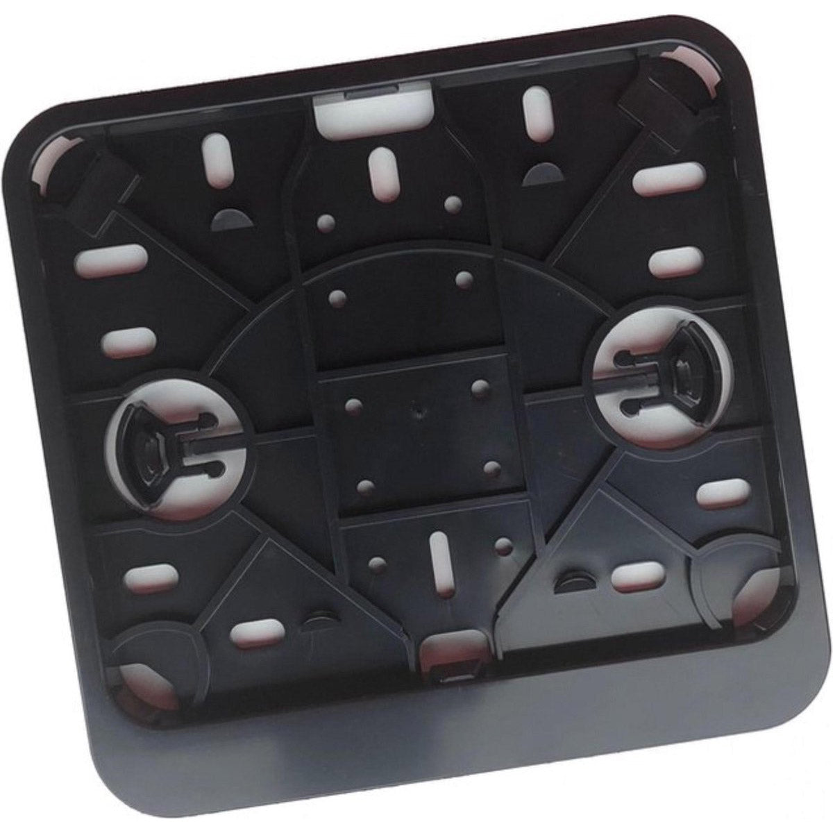 Soporte de matrícula 145x125 plástico negro NL