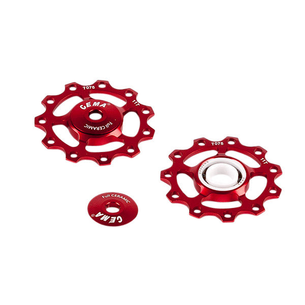 CEMA DERAALEUR SWIES ALU 9 10 11V Rosso in ceramica completa