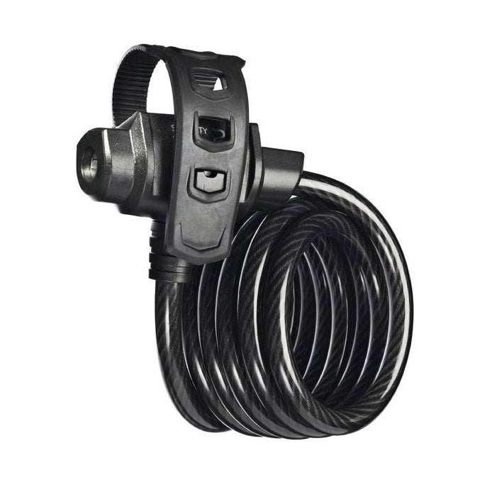 Trelock SK Bloqueo de cable espiral FixXGO 322 180 12 mm Negro