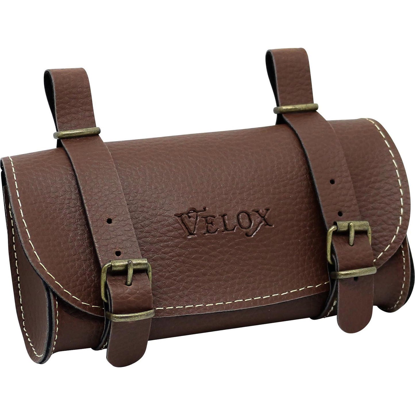 Velox Saddle Bag Vintage Skai Cuero marrón oscuro