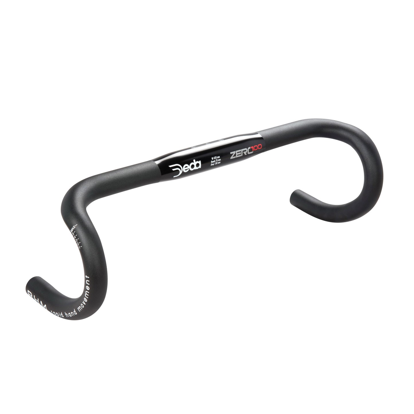 DEDA STERGE BEGGE ZERO100 RHM 46 cm in alluminio nero