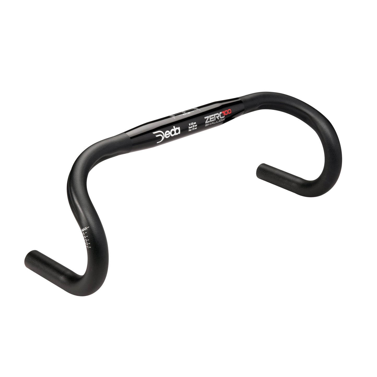 DEDA STERGE COLLE ZERO100 UNA SPACHIO ALLUMINIO NERO 46 cm