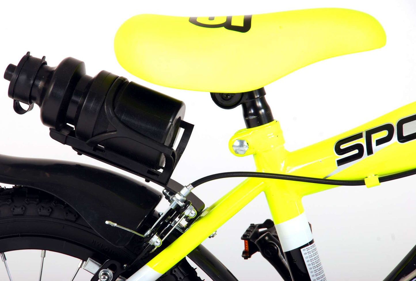 Bicycle per bambini Sports Stirare - Boys - 14 pollici - Neon Giallo Nero - Freni a due mani - 95% assemblato