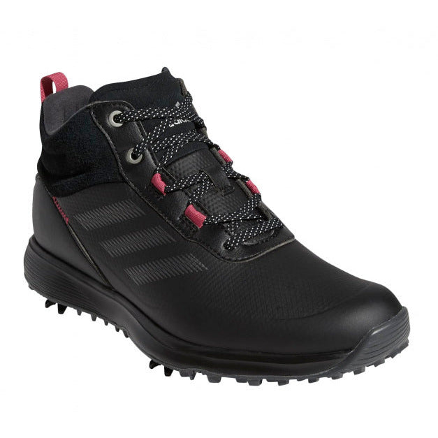 ADIDAS Golf Shoes S2G Ladies Mid-Cut Leather Black Pink Mt 36 2 3