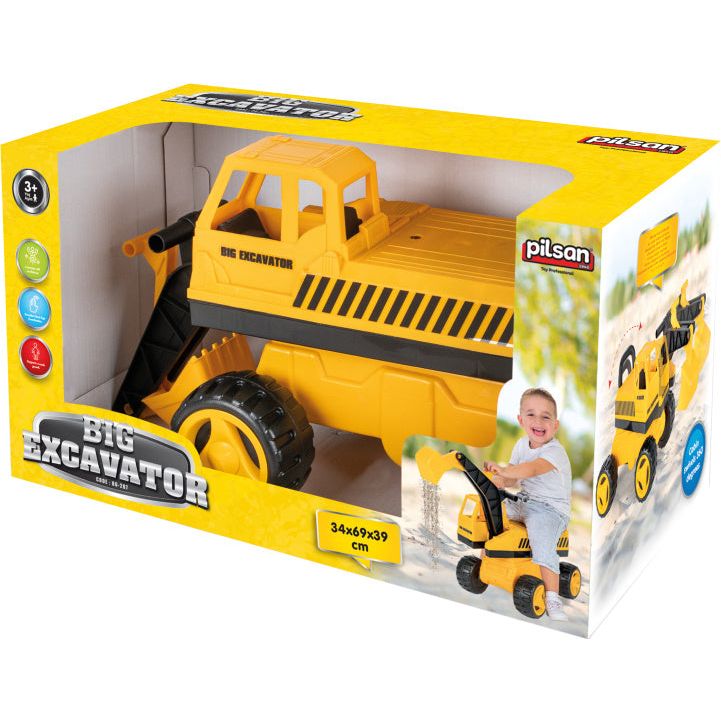 Big graafmachine geel zwart