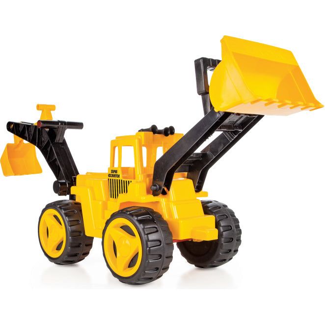 Kindergraafmachine - Opsteekgraaf met claxon - Geel Kindergraafmachine - Opsteekgraaf met claxon - Geel
