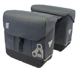 QtCychectech Qt Cycle Tech Fiesle Bage Double Bicycle Bag Gray Powders 2x16.5 L