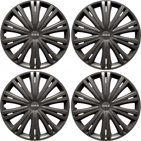 HubCaps Giga ABS de 15 pulgadas ABS de antracita de 4