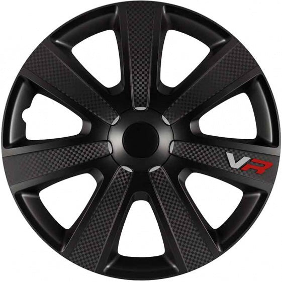 HubCaps VR Carbon de 14 pulgadas ABS Negro de 4 de 4