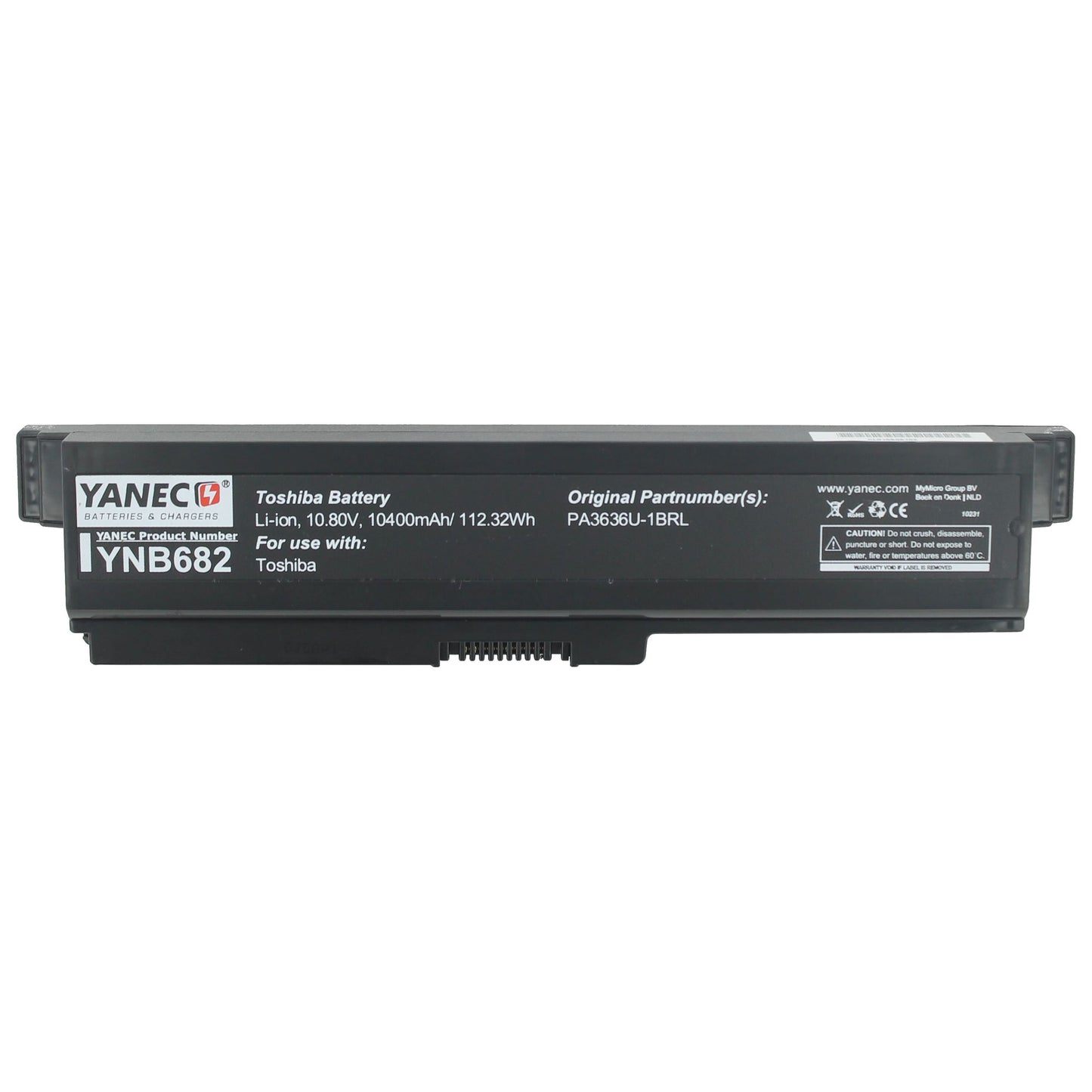 Batería de laptop yanec extendida 10400mAh