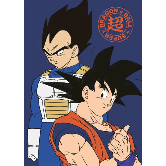 Dragon Ball Fleece Blanket Super Son Goku y Vegeta 100 x 140 cm azul