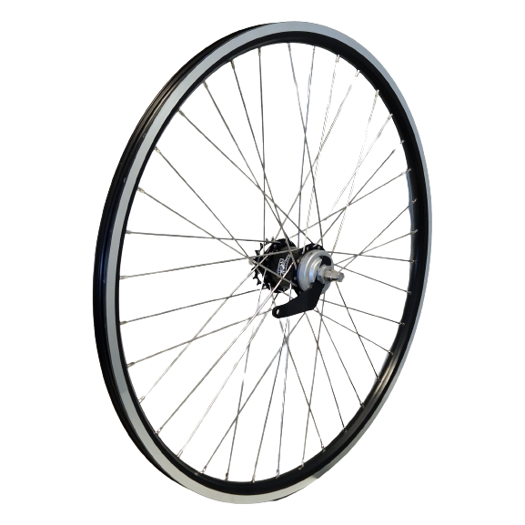 Ruota posteriore kgs 28 pollici (622) Alu RIM Black-Silver Sturmey Archer Remnafe