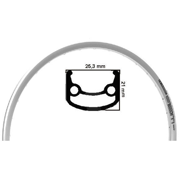 Rodi Web E-Bike Rim 26 pulgadas 559 Silver 36 hoyos 14