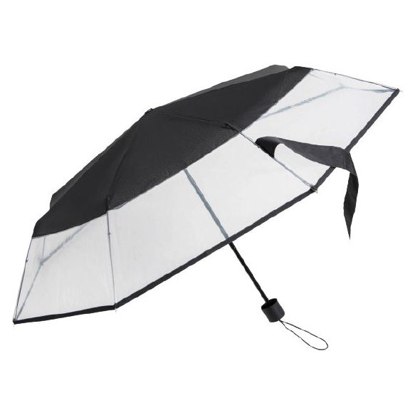 Ombrello falconetti 24 x 90 cm in acciaio in acciaio nero trasparente