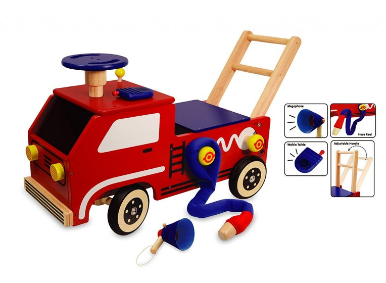 I'm Toy Loop Push Way de Departamento de Bomberos Junior Red Blue