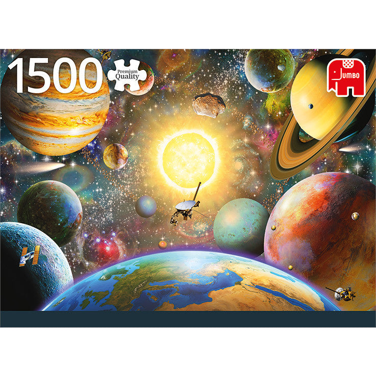 Jumbo premium flotando en rompecabezas de línea espacial exterior 1500 piezas