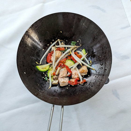 Kela Joy Mini Wok con rechaud Ø 18 cm nero