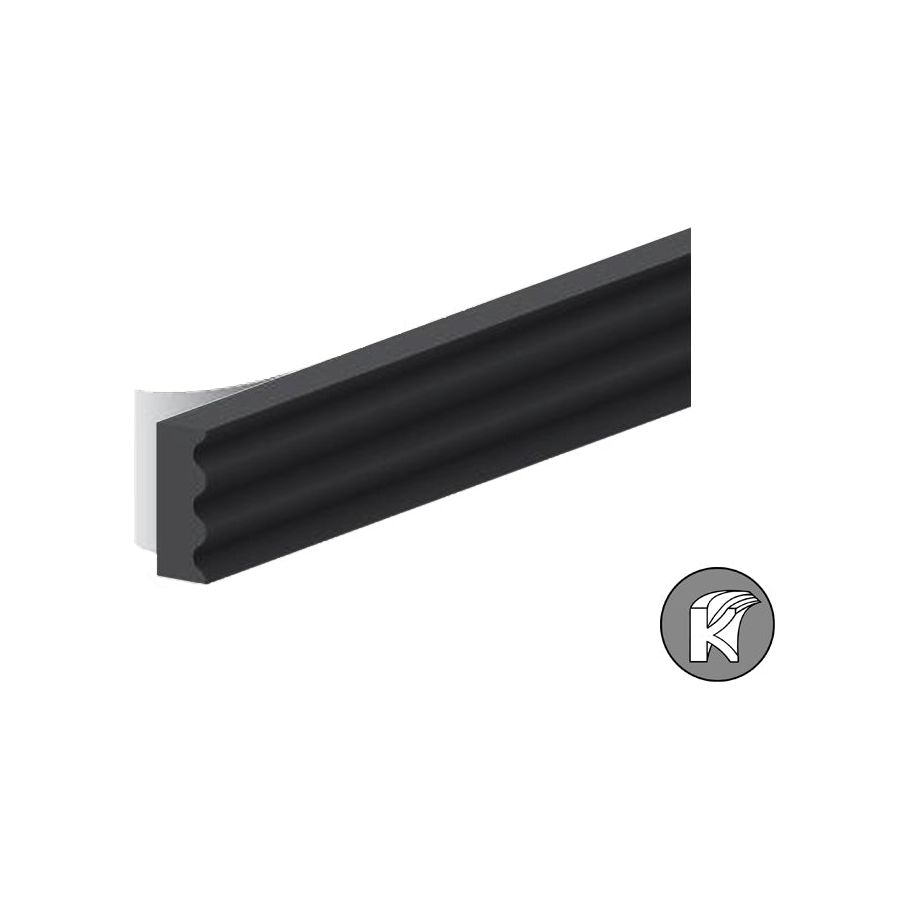 Ellen Draft Band K-Profile Black 9x3mm 7.5m