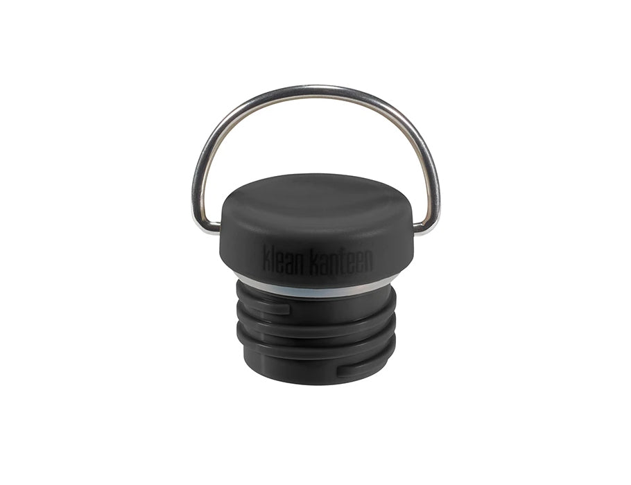 Tapa de tornillo Klean Kanteen con tapa de carrera negra de soporte