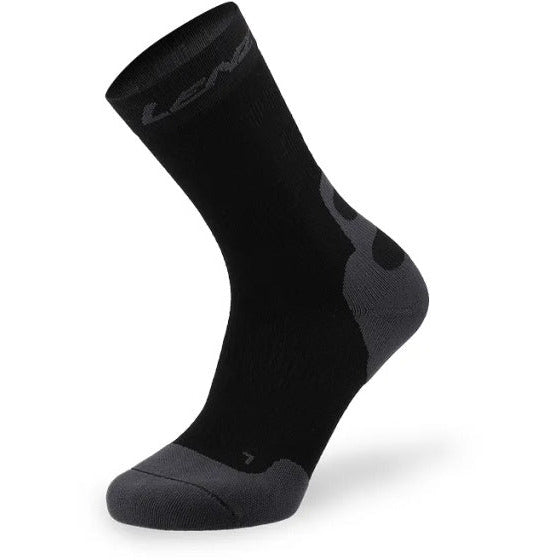 Compresión de calcetines Lenz 7.0 Mid Merino Wool Black Size 42-44