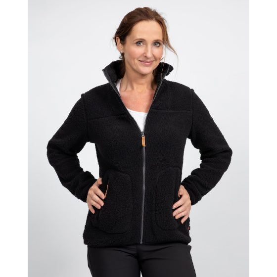 Life line Wendy fleecevest dames zwart maat S