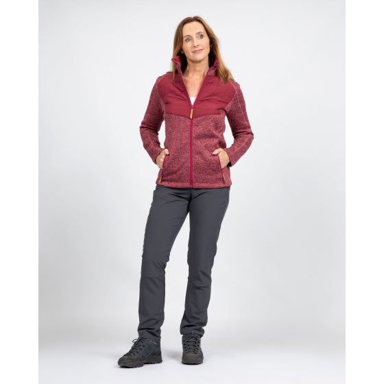 Life line Willemijn fleecevest dames bordeaux maat L