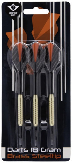 Longfield Darts Steeltip Dartspijl Conjunto de 18 gramos rojo oscuro 3 piezas