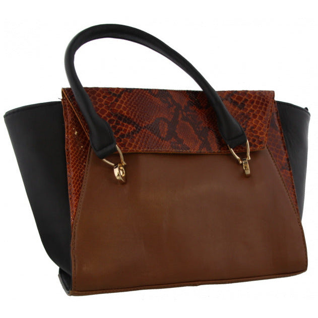 Stuffa a tracolla Ladies 24 x 41 cm in pelle nera 2 pezzi