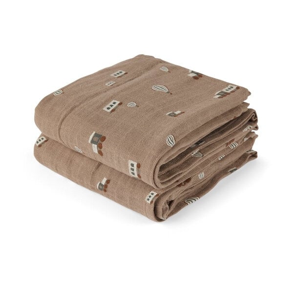 Nuuroo Bao Muslin Taps 2-Pack con estampado