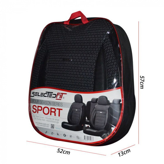 Coperchi di sedie set Set SelectedFit Sports 2 mm Nero 11 pezzi
