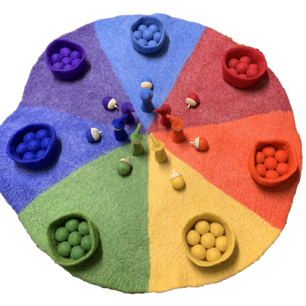 Papoose Toys 90cm Rainbow Mat